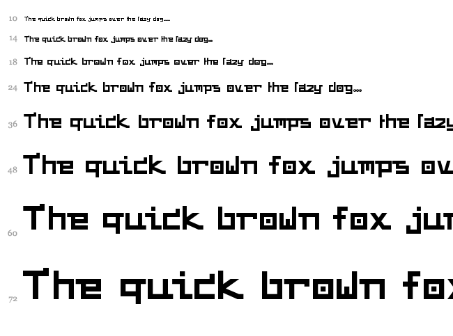 Funky Chunky font waterfall